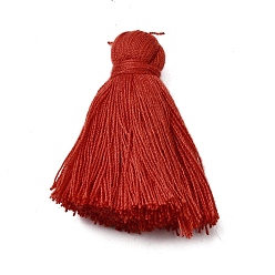 Темно-Красный Хлопковые подвески с кисточками, темно-красный, 45~48x30~36 мм