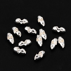 Серебро 304 нержавеющей стали соединения шаровой цепи, серебряные, 5.2x2 мм, подходит для шариковой цепи 1.5 мм