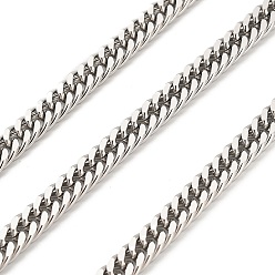 Нержавеющая Сталь Цвет 316 кубинские звенья из хирургической нержавеющей стали, несварные, с катушкой, цвет нержавеющей стали, 8x5.5x1 мм