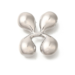 Letter X Стойки обшивки латунные бусины, письмо-шар, для изготовления именных ожерелий, долговечный, без свинца и без кадмия, платина, Письмо X, 23x19.5x6.5 мм, отверстие : 2 мм