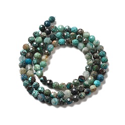 Chrysocolla Natural Chrysocolla Beads Strands, Faceted, Round, 3mm, Hole: 0.7mm, about 116pcs/strand, 15.16''(38.5cm)