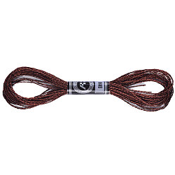 Кокосово-Коричневый 12-слойная нить для вышивания из металлизированного полиэстера, блестящие нитки для вышивки крестиком для рукоделия, ручная вышивка, браслеты дружбы плетеная веревка, кокосового коричневый, 0.8 мм, о 8м / моток