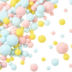 (52) Непрозрачная лаванда 3 наборы полиэстеровых шариков для украшения, жемчужный шар, для diy craft, разноцветные, 10~30 мм, о 130 шт / комплект