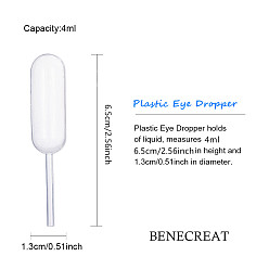 White 4ml Disposable Plastic Dropper, White, 65.5x13mm, Capacity: 4ml(0.13 fl. oz).