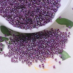 (DB0056) Хрустальный AB с Малиновой  Бусины miyuki delica, цилиндр, японский бисер, 11/0, (дб 0056) малиновый кристалл аб, 1.3x1.6 мм, Отверстие: 0.8 мм, о 2000 шт / бутылка, 10 г / бутылка