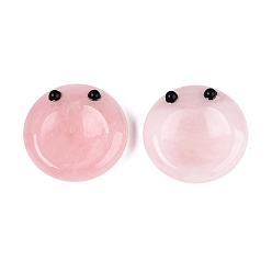Rose Quartz Natural Rose Quartz Thumb Worry Stone, for Healing Reiki Stress Relief, Flat Round Shape, 39~40x12~15mm