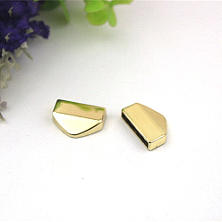 Light Gold Застежка-молния для сумки из сплава, аксессуары для замены хвоста молнии сумки, треугольные, золотой свет, 1.3x2x0.5 см, Внутренний диаметр: 1.8 cm
