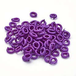 Темно-Фиолетовый Полиэстер плетение бисер, кольцо, темно-фиолетовый, 6x2 мм, отверстия: 3 мм, около 200 шт / мешок