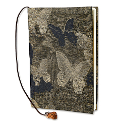 Oro Cubiertas de libros de tela, rectángulo con el patrón de mariposa, oro, 212x157x2 mm