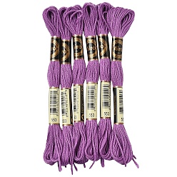Blue Violet 6Bundles Polyester Embroidery Floss, Cross Stitch Threads, Blue Violet, 1mm, about 8.75 Yards(8m)/Bundle
