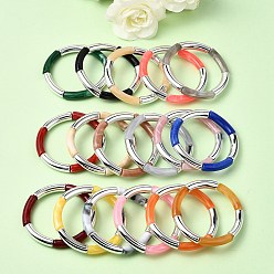 с Платиновым Покрытием Эластичные браслеты из бусин из смолы с покрытием для женщин, трубка, долговечный, с покрытием платиным, внутренний диаметр: 2 дюйм (5.2 см)