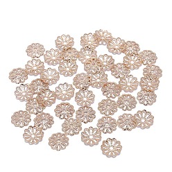 Light Gold Железа цветок крышки шарика, многолепестковая филигранная находка, золотой свет, 9 мм, 200 шт / пакет