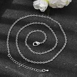 Платина 2.5ММ латунные цепочки с витыми звеньями в виде знака бесконечности для женщин, долговечный, стойки покрытие, без свинца и без кадмия, платина, 18.66 дюйм (47.4 см)