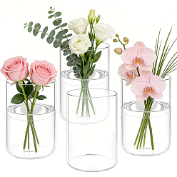 Transparent Säulenförmige Glasvasenornamente, für die Hochzeitsdekoration im Home-Office, Transparent, 98.5x150 mm, Kapazität: 1000 ml (33.82 fl. oz)