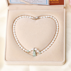 Платина Ожерелья из натурального пресноводного жемчуга для женщин, платина, 17.72 дюйм (45 см)