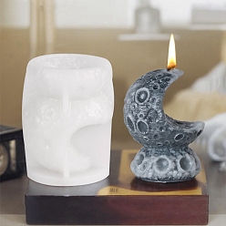 Белый Луна силиконовые формы для свечей своими руками, формы для литья смолы, белые, 104.5x78x61 мм