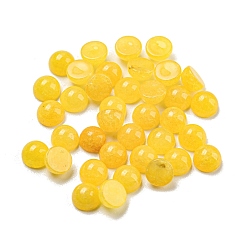 Белый Нефрит Кабошоны из натурального белого нефрита, полукруглый, золотые, 4x2~2.5 мм