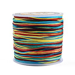 Желтый Нейлоновая нить, отрезок окрашенного китайского вязального шнура, нейлоновая нить для изготовления украшений из бисера, желтые, 0.8 мм, около 109.36 ярдов (100 м) / рулон