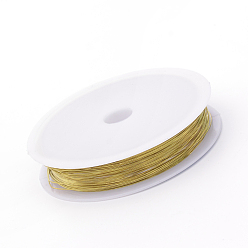 Light Khaki Round Copper Jewelry Wire, Light Khaki, 21 Gauge, 0.7mm, about 951.44 Feet(290m)/1000g