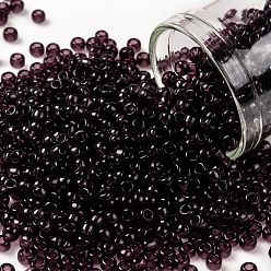 (6C) Transparent Amethyst TOHO Round Seed Beads, Japanese Seed Beads, (6C) Transparent Amethyst, 8/0, 3mm, Hole: 1mm, about 222pcs/bottle, 10g/bottle