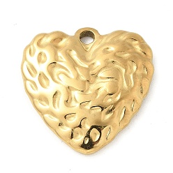 Золотой 304 подвески из нержавеющей стали, шарма сердца, золотые, 22.5x22x3 мм, отверстие : 2 мм
