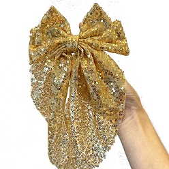 Золотистый Заколки для волос с тканевой защелкой, бантом, аксессуары для волос для женщин и девочек, золотые, 380x200 мм