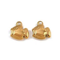 Fish 304 прелести нержавеющей стали, ионное покрытие (ip), реальный 18 k позолоченный, рыба, 10.5x10x3.5 мм, отверстие : 1.5 мм