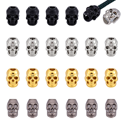 (52) Непрозрачная лаванда 40шт 4 стили сплав бусина конус, металлические торцевые крышки, череп, для изготовления застежки, разноцветные, 14.5~15x9.5~11x9~11 мм, отверстие : 4.5~7 мм, 10 шт / стиль