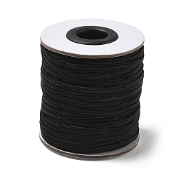 Black Nylon Braided Cord for Woven Jewelry Making Macrame Craft, Black, 3mm, about 50yards/roll(150 feet/roll)