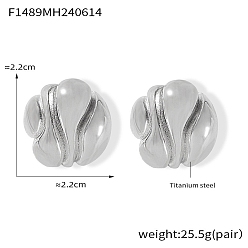 Нержавеющая Сталь Цвет Серьги шпилька нержавеющая сталь, для женщин, цвет нержавеющей стали, 22x22 мм