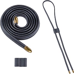 Черный Съемный ремешок для сумки из искусственной кожи, кулиска пучки карманные аксессуары, чёрные, 100x0.8x0.4 см