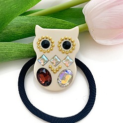 Бежевый Резинки для волос из ацетата целлюлозы, аксессуары для волос для женщин и девочек, бежевые, 48 мм