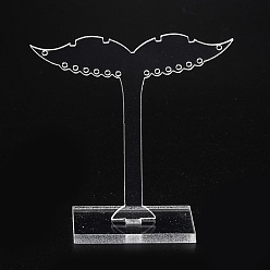 Clear Plastic Earring Display Stand, Jewelry Display Rack, Jewelry Tree Stand, 3cm wide, 8cm long, 8.1cm high