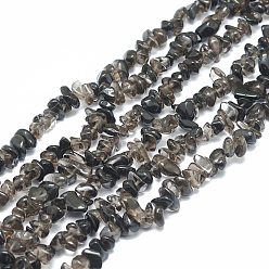 Ice Obsidian Natürliche Eis Obsidian Perlen Stränge, Chip, 5~13x4~8 mm, Bohrung: 0.8 mm, 15.55'' (39.5 cm)