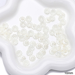 Белый Абс пластиковые жемчужные шарики, цветок, белые, 10 мм, 30 шт / комплект