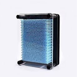 Cyan 3D Pin Art Toy, Unique Plastic Pin Art Board for Kids, Inspire Imagination & Challenge Sense, Cyan, 125x94x54.5mm