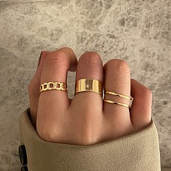 Ring 4шт. кольца из сплава, золотые, кольцо, внутренний диаметр: 16~19 мм