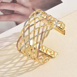 (52) Непрозрачная лаванда Полые железные браслеты-манжеты для женщин, разноцветные, внутренний диаметр: 2-3/8 дюйм (6 см)