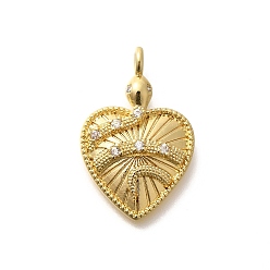 Сердце Стойка металлическая латунная микропрофилированная кубическая циркония подвески, без кадмия и без свинца, долговечный, сердце прелести, сердце, 25x16x4 мм, отверстие : 2.2 мм