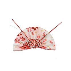 Ярко-Розовый 2шт. бумажные вставки для торта, украшения карт, с бамбуковой палкой, вентилятор, ярко-розовый, 50x100 мм