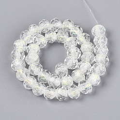 Прозрачный Нити из фольги в технике лэмпворк, баррель, прозрачные, 10~11x9~10x9~10 мм, отверстие : 0.9~1.2 мм, около 40 шт / нитка, 15.94~16.46'' (40.5~41.8 см)