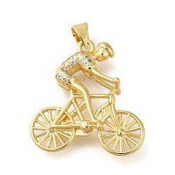 Другие Покрытие стойки латунь с подвесками из фианита, долговечный, подвески без свинца и кадмия, велосипед, 24.5x24x8.5 мм, отверстие : 4x3.5 мм