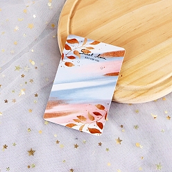 Шоколадный 100шт бумажные карты для демонстрации ювелирных изделий, для демонстрации сережек и ожерелий, прямоугольные, цвет шоколада, 9x6 см