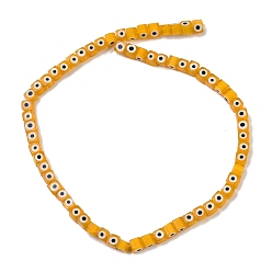 (932FM) Темно-синий аква-матовый с подкладкой Ручной сглаза бусины бисер нитей, кубические, темно-золотистые, 5.5x5.5x5.5~6 мм, отверстие : 1 мм, около 63~65 шт / нитка, 14.41''~15.63'' (36.6~39.7 см)