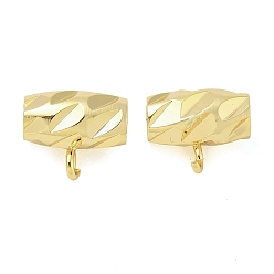 Настоящее золото 18K Поручни из латунной трубки, реальный 18 k позолоченный, 8.5x10x5.5 мм, отверстие : 1.6 мм, внутренний диаметр: 2.8 мм