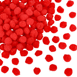 Красный 150шт поделки кукла ремесло Pom Pom Pom Pom пряжи шарики, красные, 25 мм