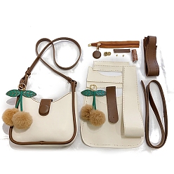 Белый Наборы сумок на плечо своими руками, включая материалы сумки из искусственной кожи, белые, 250x210x70 мм