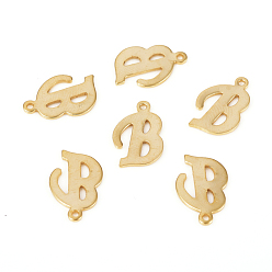 Letter B 201 подвески из нержавеющей стали, лазерная резка, буквы, золотые, letter.b: 15x10x1.2 мм, отверстие : 1 мм