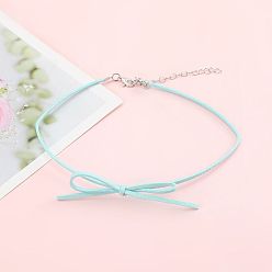 Бледно-бирюзовый Ожерелья-чокеры из полиэстера и сплава в стиле ретро, для женщин, бледные бирюзовая, 11.81 дюйм (30 см), Удлинитель цепи: 70 мм длинные