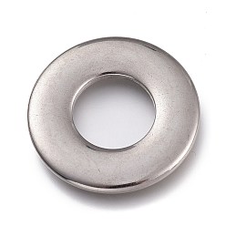 Stainless Steel Color Tarnish Resistant 304 Stainless Steel Linking Rings, Donut, Stainless Steel Color, 25x2.5mm, Inner Diameter: 12mm
